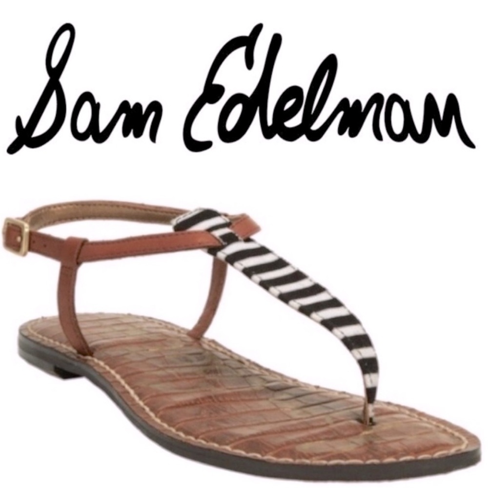 SAM EDELMAN➕Gigi Leather Stripe Sandals